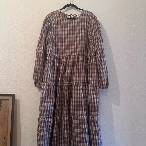 Lisa Says Gah Brown Plaid Dress 3XL - Picture 2 of 6